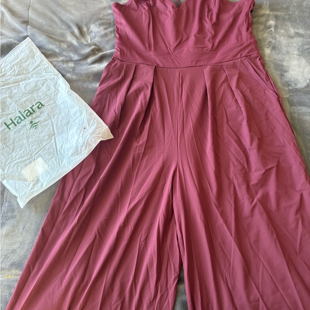 HALARA Women's Burgundy Jumpsuit